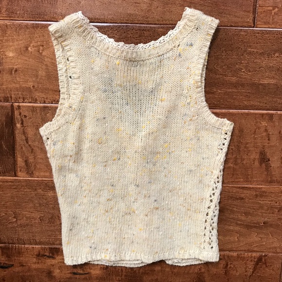 Anthropologie Wool Blend Cream Sweater Vest XS - Picture 2 of 3